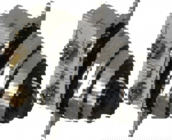 Selector Switch with Contact Blocks: 2 Positions, Maintained (MA), 0.5 Amp, Black Knob